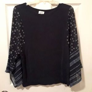 Zara shirt with flowy sleeves